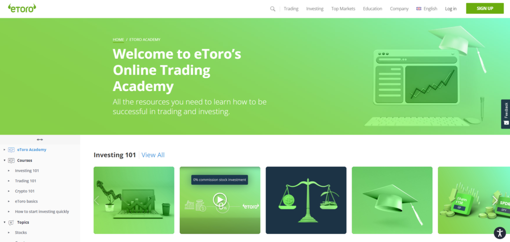 På eToro Academy lär du dig allt kring investeringar så du kan göra dina köp av Ethereum med Paypal på bästa sätt.