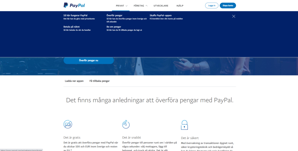 Med Paypal går överföringarna snabbt till ditt konto hos eToro. På så vis kan du känna dig trygg när du gör köp av Ethereum med Paypal.