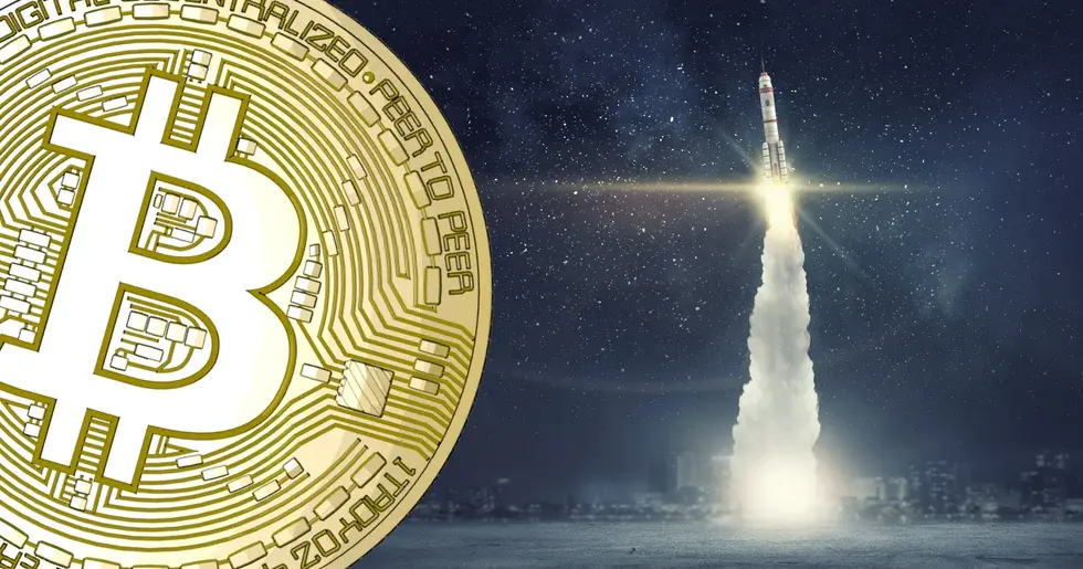 Bitcoin och en raket