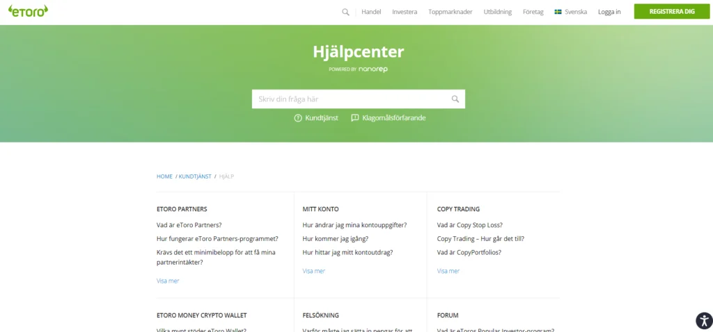 Att kunna få svar på sina frågor är viktigt då man ska genomföra köp av Bitcoin eller andra valutor. Det är därför en stor fördel att man har ett välfyllt hjälpcenter till sitt förfogande.