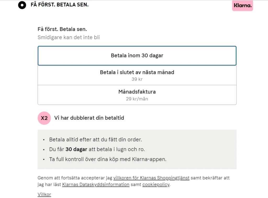 Att handla Ethereum med Klarna är enkelt och kan bland annat betalas med faktura.