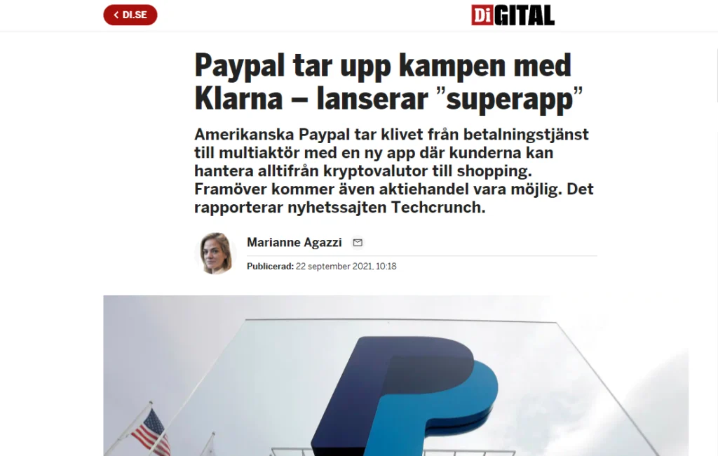 Genom att lansera sin superapp så blir det ännu lättare att köpa Biotcoin med Paypal.